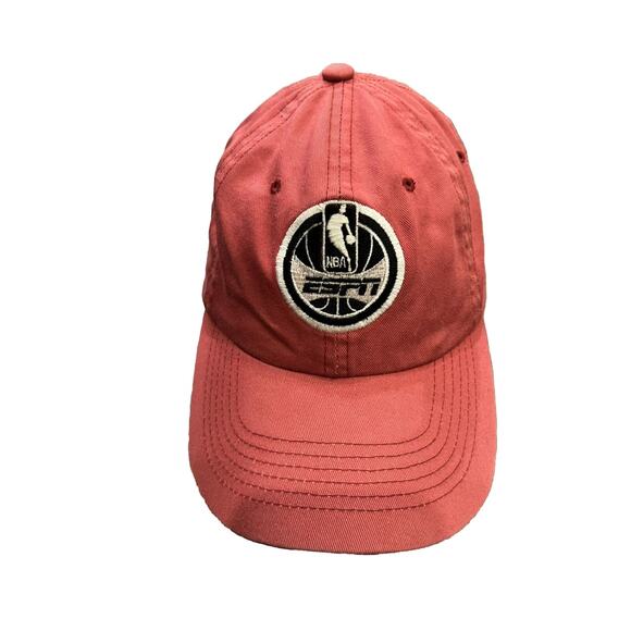 Headmaster Mens Red NBA ESPN Patch Adjustable Strapback Hat Baseball Cap Vtg - Picture 1 of 9